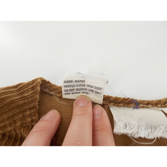 Vintage Corduroy Vest Safari Utility Multi Pocket Womens Size 6 Brown Button Up - Picture 5 of 7